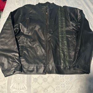 SMITH Black and Green Bomber Jacket